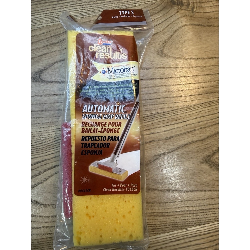 Quickie Sponge Mop Refill Type S Clean Results  #045CR NEW